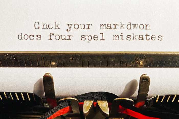 Spell mistake in a typewriter document